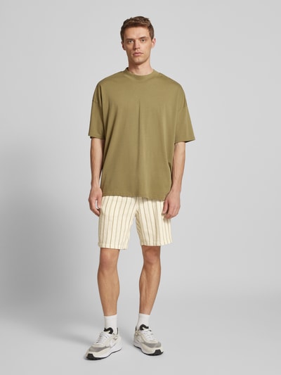 Jack & Jones Regular Fit Shorts mit Strukturmuster Modell 'JAIDEN COBA' Khaki 1