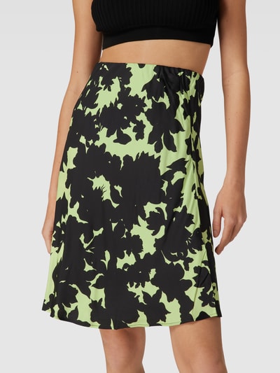 CATWALK JUNKIE Minirok met all-over motief, model 'ACID FLOWER' Neon groen - 3