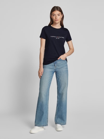 Tommy Hilfiger T-shirt z bawełny Ciemnoniebieski 1