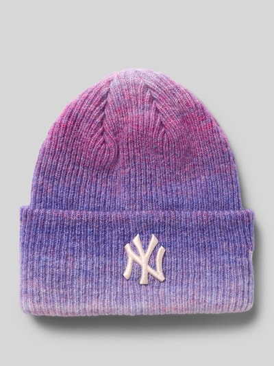 Produktfoto, Beanie mit Woll-Anteil von New Era in Ripp-Optik und Farbverlauf, breiter Umschlag, Logo-Applikation