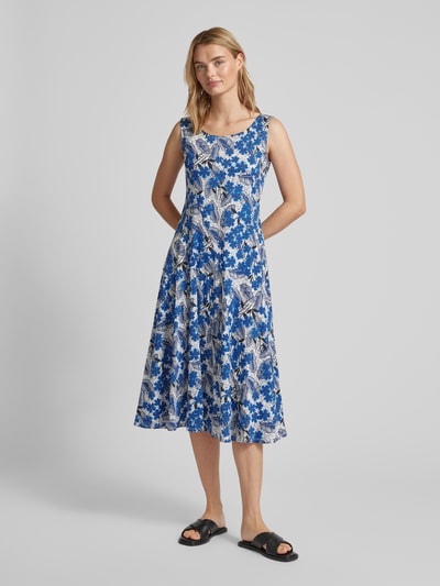 Weekend Max Mara Midikleid mit Allover-Muster Modell 'TAPPETO' Blau 4