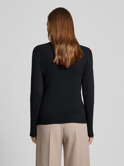 Apricot Strickpullover aus Viskose-Mix mit Ziersteinbesatz Black 5