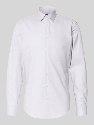 Jake*s Koszula biznesowa o kroju slim fit z kołnierzykiem typu kent Srebrny 2