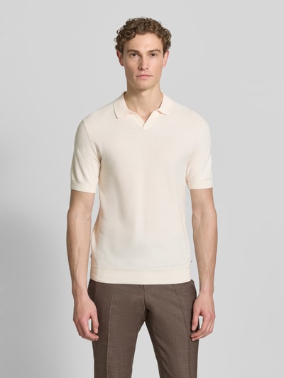 ROY ROBSON Slim Fit Poloshirt mit Viskose-Anteil Offwhite 4
