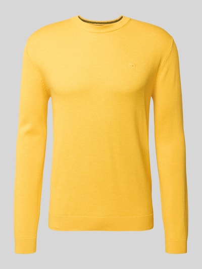 Tom Tailor Regular Fit Strickpullover aus reiner Baumwolle GELB 2