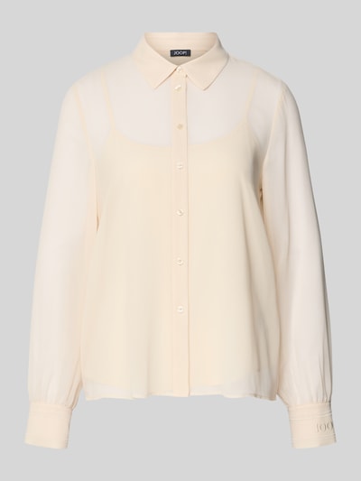 JOOP! Regular Fit Bluse in semitransparenter Optik Beige 2