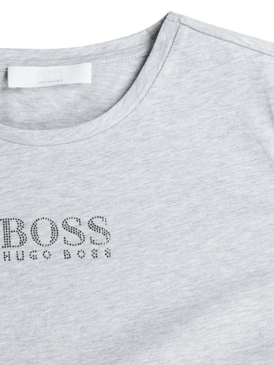 BOSS Orange T-Shirt mit Logo Modell 'Eloga' Mittelgrau Melange 4