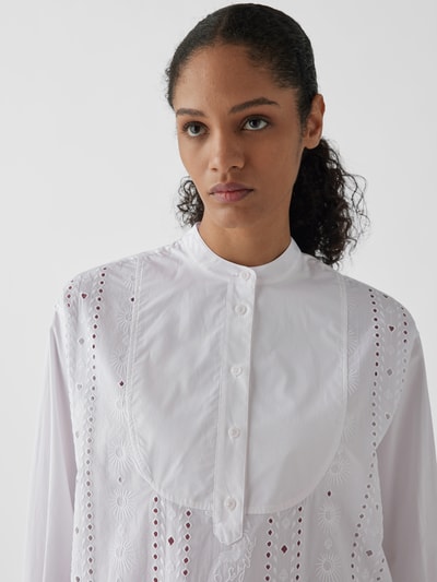 See by Chloé Hemdbluse mit Lochstickerei Weiß 6