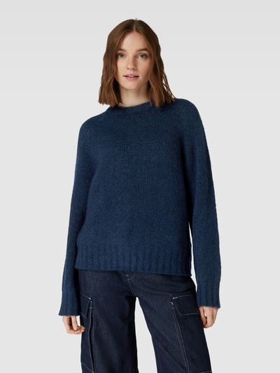 Marc O'Polo Denim Gebreide pullover van scheerwolmix met ronde hals Marineblauw - 4