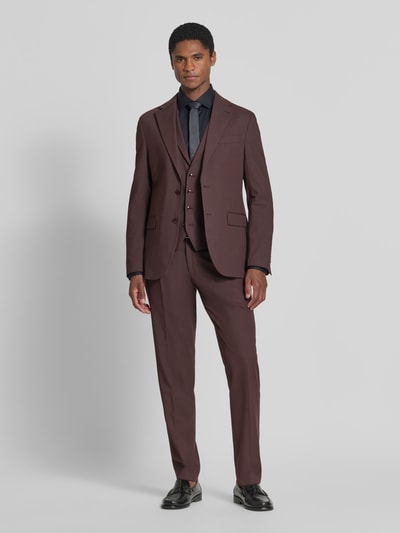 MCNEAL Slim Fit Weste mit Viskose-Anteil Dunkelrot 1