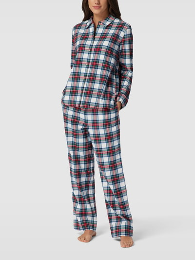 Jake*s Casual Pyjamabovendeel met kentkraag Offwhite - 1