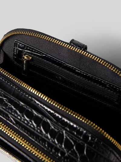 Hey Marly Handtas met labelapplicatie, model 'Mate Croco' Zwart - 5