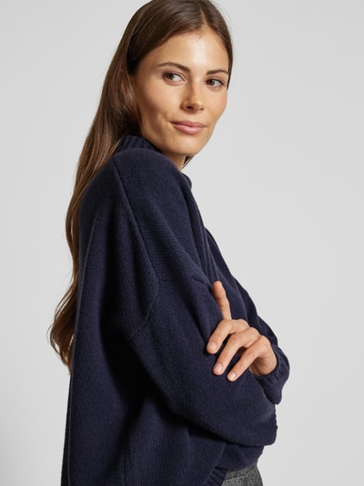 Weekend Max Mara Sweter z dzianiny ze stójką model ‘BORGIA’ Granatowy 3