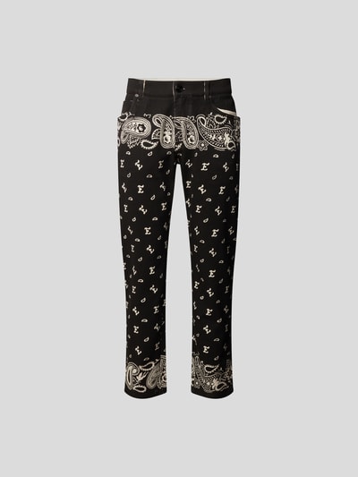 Etro Slim Fit Jeans mit Allover-Muster Black 2