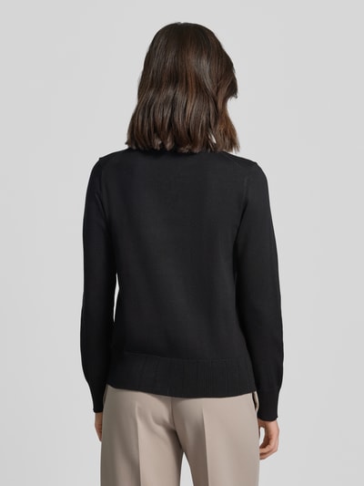 s.Oliver BLACK LABEL Slim fit pullover van viscosemix Zwart - 5