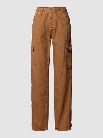 Calvin Klein Jeans Straight fit cargobroek met cargozakken Cognac - 2