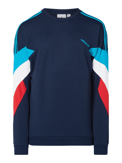 adidas Originals Sweatshirt mit Kontraststreifen Dunkelblau 2