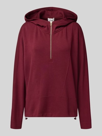 s.Oliver RED LABEL Loose fit hoodie van viscosemix Bordeaux - 2