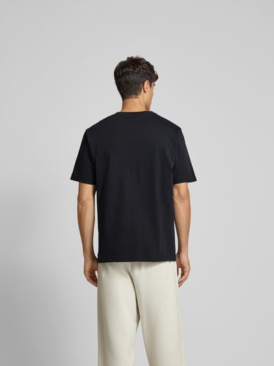 MAISON KITSUNE T-Shirt mit Label-Stitching Black 5