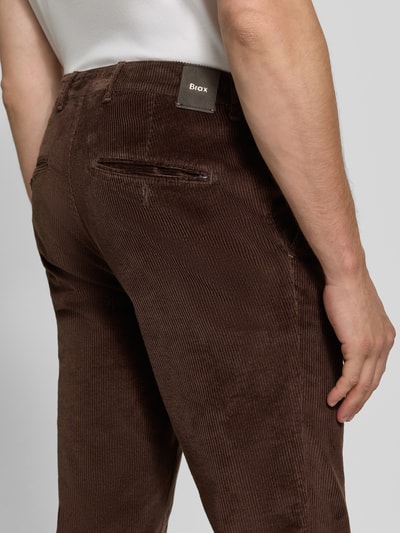 Brax Modern Fit Cordhose aus Baumwoll-Mix Modell 'Fabio' Dunkelbraun 3