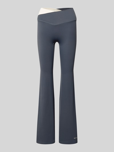 P.E Nation Flared legging met labelprint, model 'WANDER' Marineblauw - 1