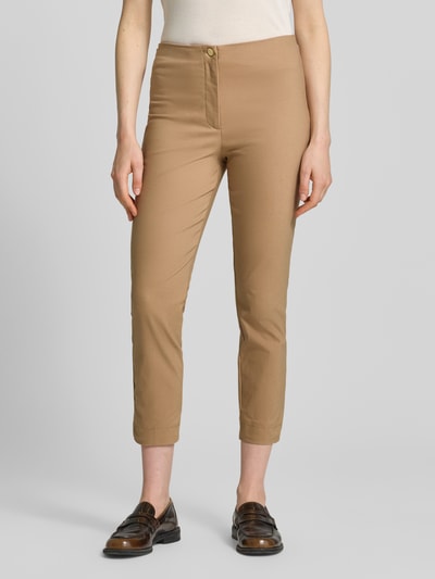 Christian Berg Woman Slim Fit Stoffhose in verkürzter Passform Camel 4
