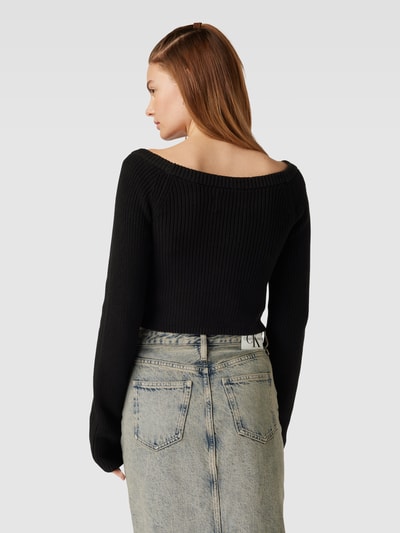 Calvin Klein Jeans Cropped Longsleeve mit Label-Detail Black 5