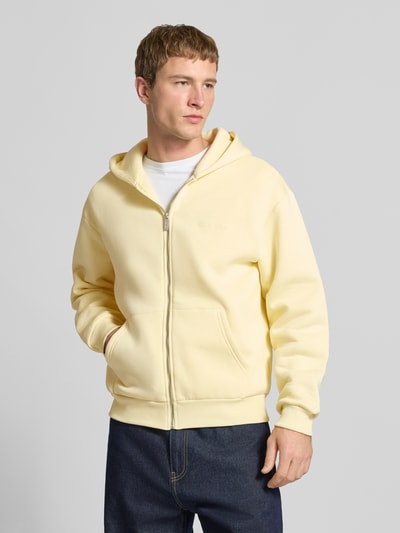 REVIEW Regular Fit Sweatjacke mit Reißverschluss Hellgelb 4