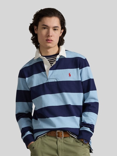 Polo Ralph Lauren Regular Fit Sweatshirt aus reiner Baumwolle Modell 'LS RUGBY M3' Bleu 4