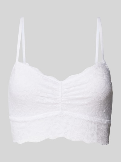 Snocks Bustier mit Spitze und verstellbaren Trägern Weiss 1