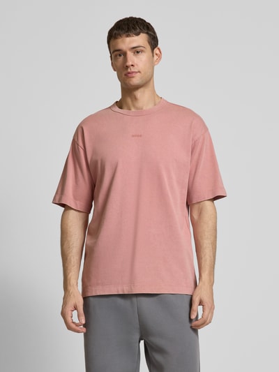 HUGO Oversized T-Shirt mit Rundhalsausschnitt Modell 'Docku' Lachs 4