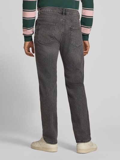 REVIEW straight fit jeans van elastische katoenmix Donkergrijs - 5