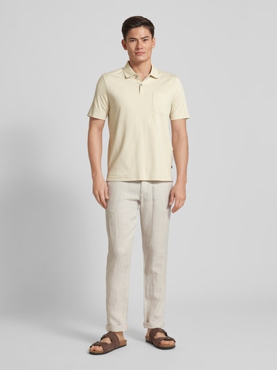 MAERZ Muenchen Regular fit poloshirt met borstzak Zand - 1