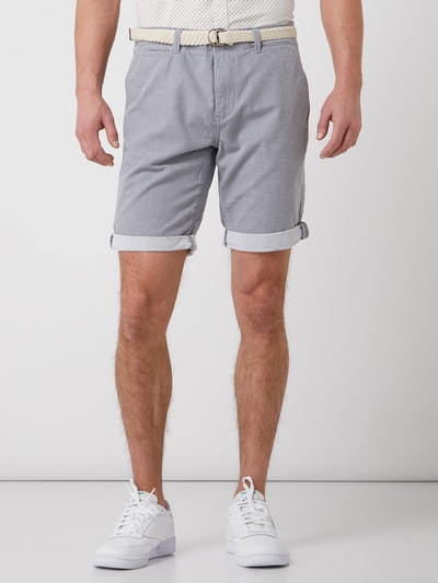 Tom Tailor Denim Chinoshorts aus Baumwolle mit Gürtel  Mittelgrau 4