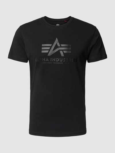 Alpha Industries T-Shirt mit Label-Print Black 2