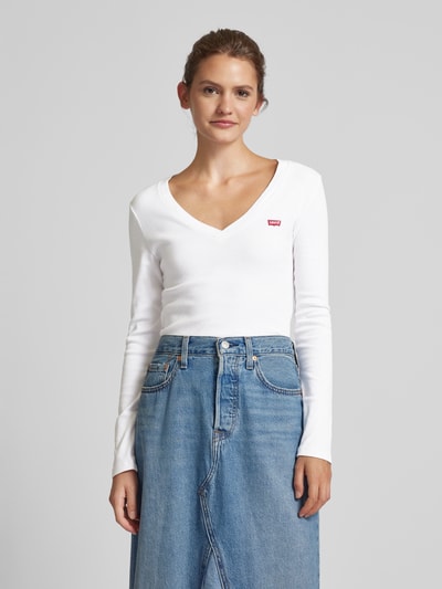 Levi's® Longsleeve mit V-Ausschnitt Weiss 4