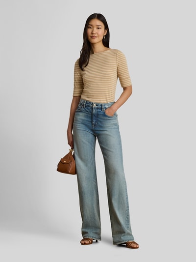 Lauren Ralph Lauren regular fit T-shirt van katoenmix Beige - 1