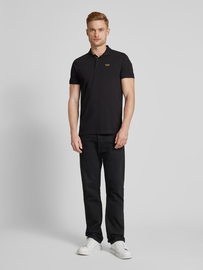 PME Legend Poloshirt mit Label-Detail Black 1