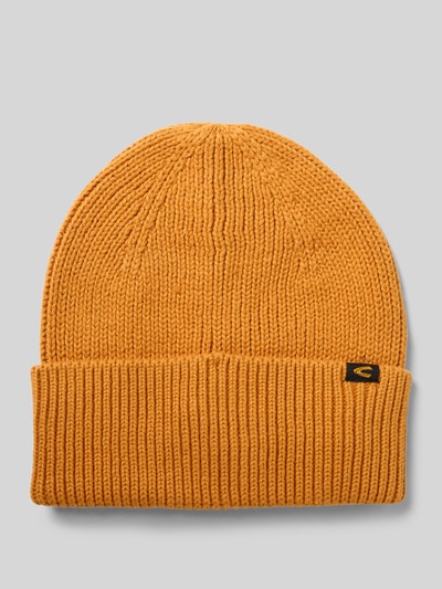 camel active Beanie van een mix van katoen en kasjmier Geel gemêleerd - 1