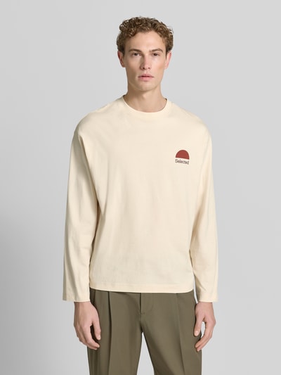 Selected Relaxed Fit T-Shirt aus reiner Baumwolle Modell 'AXMAX' Offwhite 4