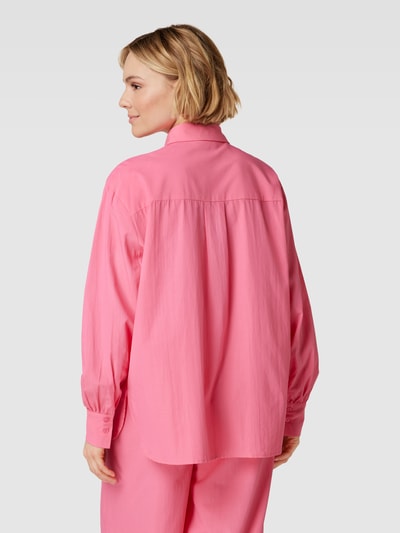 Fransa Overhemdblouse met zijsplitten, model 'Vibi' Felroze - 5