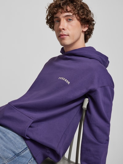 Pegador Oversized Hoodie mit Label-Stitching Modell 'BUFORD' Lila 3