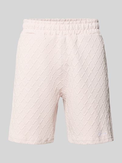 PEGADOR Relaxed Fit Sweatshorts mit Strukturmuster Modell 'Jovren' Flieder 1