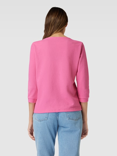 Tom Tailor Longsleeve in unifarbenem Design mit Tunnelzug Pink 5