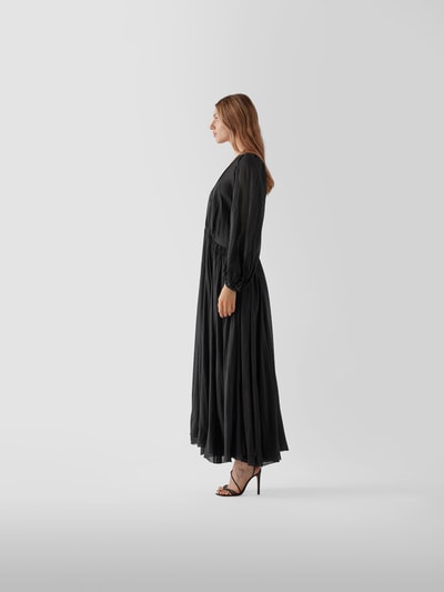 Forte Forte Maxikleid mit V-Ausschnitt Schwarz 4