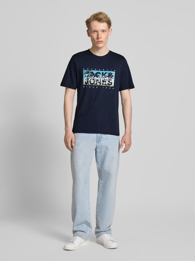 Jack & Jones T-Shirt mit Rundhalsausschnitt Modell 'COLTON' Marine 1