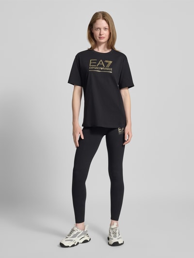 EA7 Emporio Armani T-shirt met labeldetail Zwart - 1