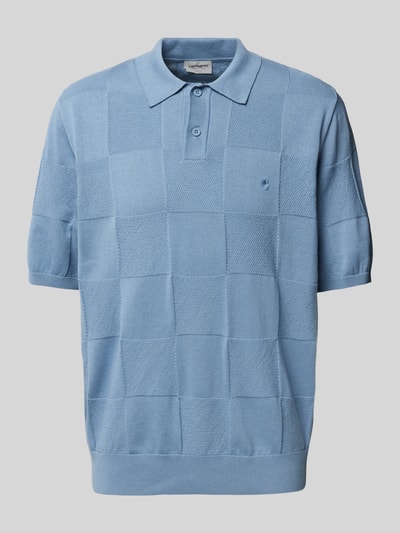 Carhartt Work In Progress Poloshirt aus reiner Baumwolle Modell 'CHECKER' Hellblau 2