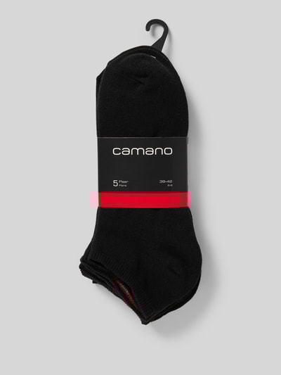 camano Sneakersokken met ribboordjes in een set van 5 paar Zwart - 3