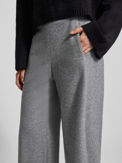 Windsor Spodnie materiałowe z żywej wełny z wpuszczanymi kieszeniami Średnioszary melanż 3